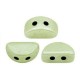 Cuentas de vidrio Kos® par Puca® - Opaque light green ceramic look 03000/14457